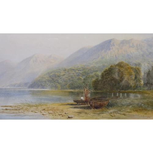 2024 - Cornelius Pearson (1805-1891): watercolour, Scene on Lake Bala, Merionethshire, signed and dated 187... 