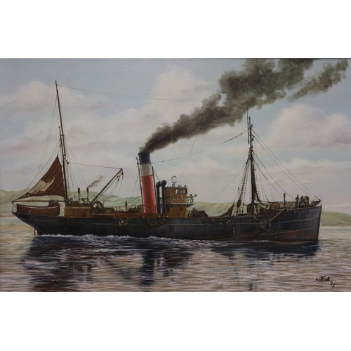 2026 - Keith Sutton (1924-1991): oil on canvas, Dorothy Lambert Dropping the anchor, signed and dated lower... 