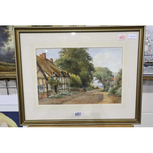 2027 - Edwin Viner, Hoylake (b. 1867): watercolour, Crofthorne Worcestershire, image 45 x 30 cm, overall 67... 