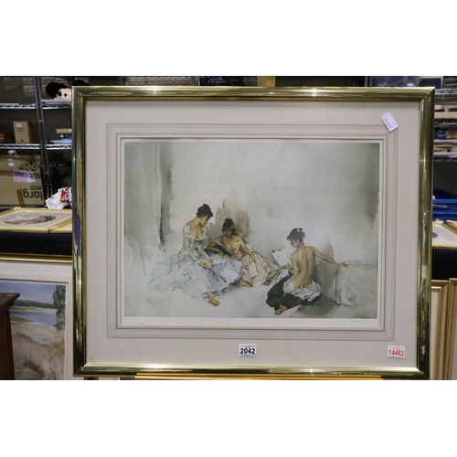 2042 - Sir William Russell Flint (1880-1969): limited edition colour lithograph, Act II Scene I, 65/850, 81... 