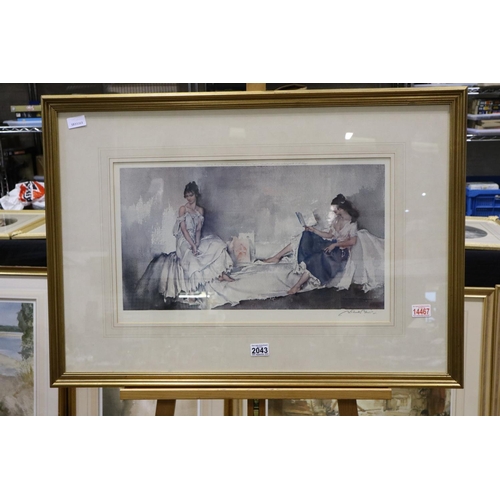 2043 - Sir William Russell Flint (1880-1969): artist signed colour lithograph, 87 x 62 cm. Not available fo... 