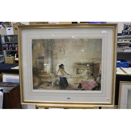 2046 - Sir William Russell Flint (1880-1969): limited edition framed colour lithograph 247/850, 94 x 79 cm.... 