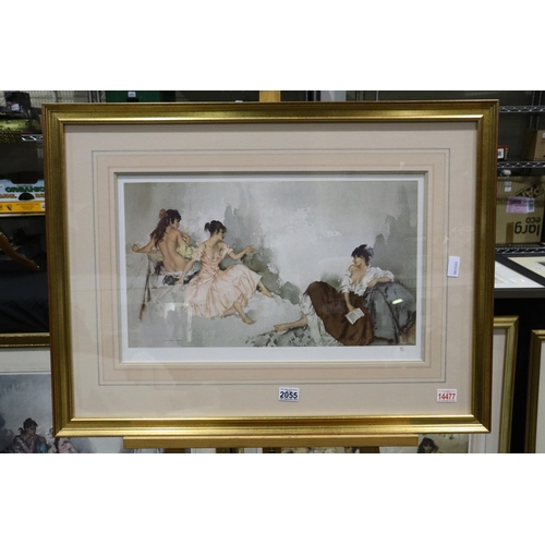 2055 - Sir William Russell Flint (1880-1969): limited edition colour lithograph, Three Girls, 85 x 64 cm. N... 