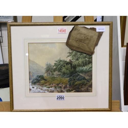 2060 - F A Garland (18th/19th century): watercolour, Near St Johns, signed and dated 1820, image 28 x 22 cm... 