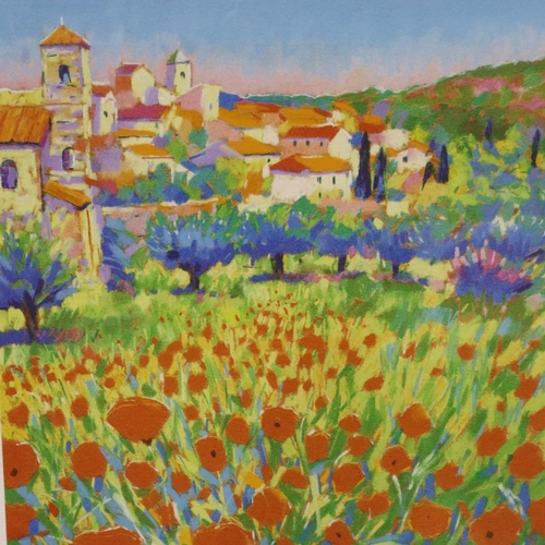 2066 - John Holt (b. 1949): artist signed limited edition print, Poppies at Lourmarin, 25/25, image 35 x 44... 