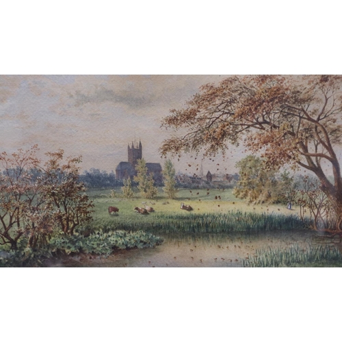 2068 - Stephen R Chambers (19th century): watercolour, West Derby Village Liverpool, signed and dated 1873,... 