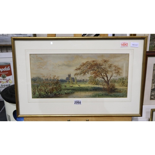 2068 - Stephen R Chambers (19th century): watercolour, West Derby Village Liverpool, signed and dated 1873,... 