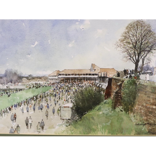 2072 - George Thompson (1934-2019): watercolour, Chester Races, inscribed and dated 96 verso, image 41 x 29... 