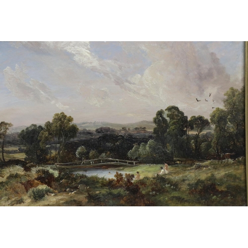 2089C - Attributed to George Barrell Willcock (1811-1852): oil on board, Hampstead Heath, unsigned, image 24... 