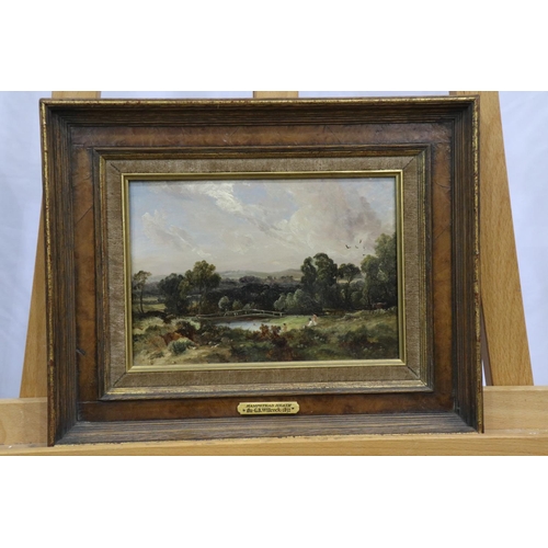 2089C - Attributed to George Barrell Willcock (1811-1852): oil on board, Hampstead Heath, unsigned, image 24... 