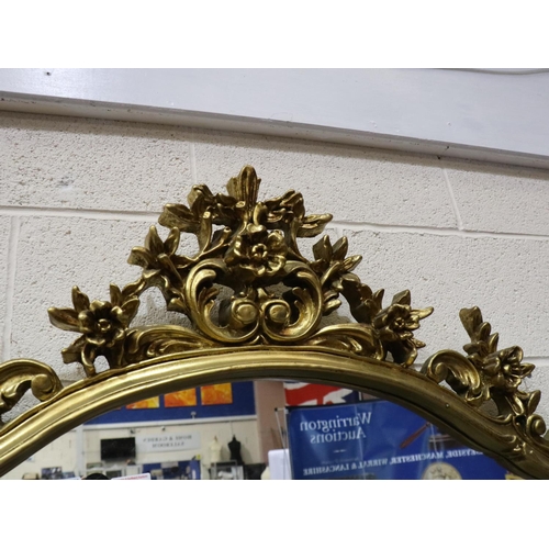 2092 - Large Rococo style, gilt framed wall mirror , 118 x 125cm. Not available for in-house P&P