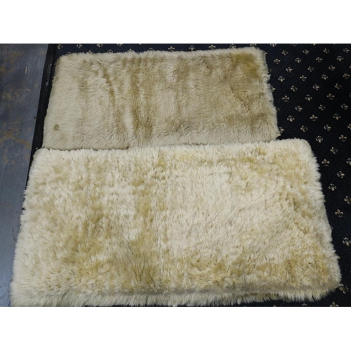 2098 - Two mid 20th century mohair Skelmet rugs by Fields, largest 150 x 80 cm, one with losses down two ed... 