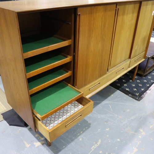 2109 - Kurt Østervig for Brande Møbelfabrik, a Danish mid 20th century teak sideboard, four sliding doors w... 