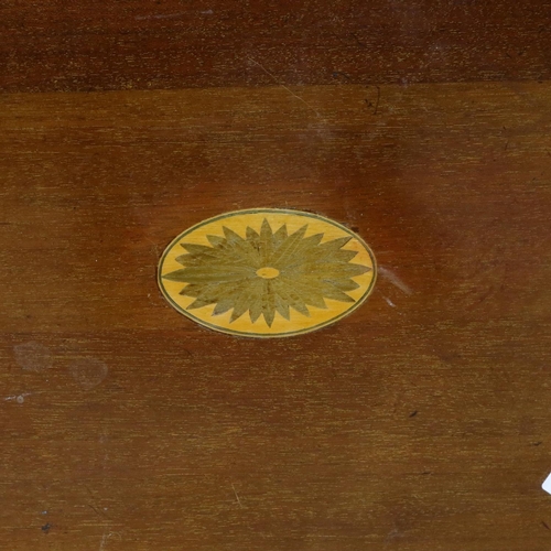 2119 - Edwardian walnut lozenge shaped lamp table, inlaid with ebony and box wood, 62 x 40 x 70 cm H. Not a... 