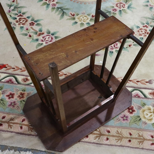 2119 - Edwardian walnut lozenge shaped lamp table, inlaid with ebony and box wood, 62 x 40 x 70 cm H. Not a... 