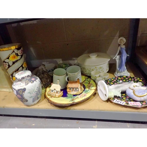 1017 - Mixed ceramics, including Shelley and Royal Albert. Not available for in-house P&P