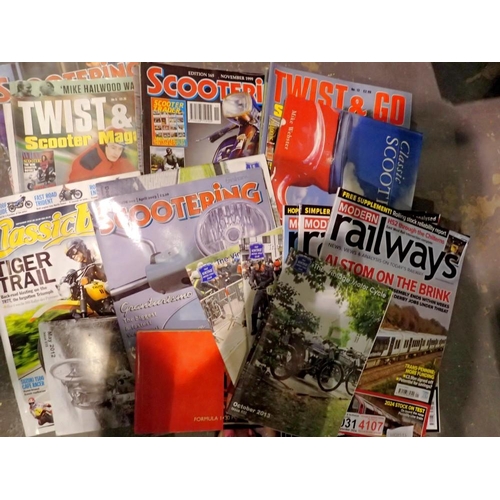 1031 - Twenty one magazines relating to railways/motorcycles/F1. Not available for in-house P&P