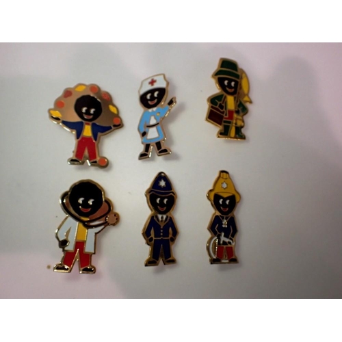 1103 - Six Robertson's Golly badges, nurse, doctor, policeman, fisherman, fireman and juggler. UK P&P Group... 