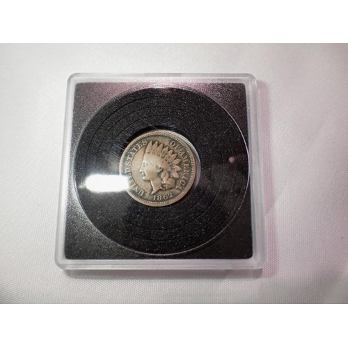 1147 - 1862 - USA Indian cent. UK P&P Group 0 (£6+VAT for the first lot and £1+VAT for subsequent lots)