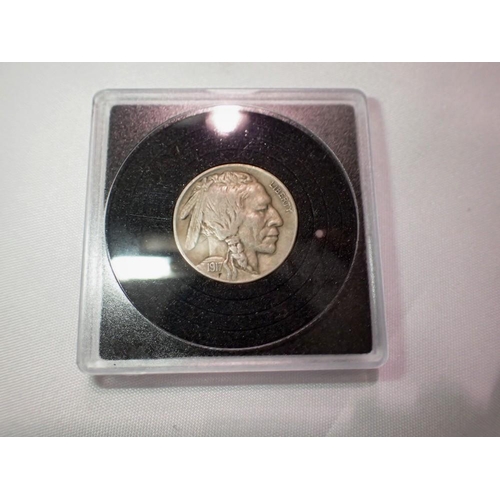 1148 - 1917 - USA Buffalo 5 cents with indian head. UK P&P Group 0 (£6+VAT for the first lot and £1+VAT for... 