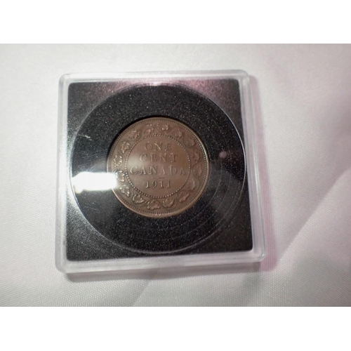 1150 - 1911 territorial cent coin of king George V. UK P&P Group 0 (£6+VAT for the first lot and £1+VAT for... 