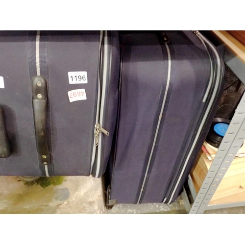 1196 - Two large pull along Forie suitcases, 32 x 18 x 12 cm. Not available for in-house P&P