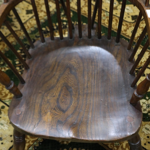 2182 - Elm Windsor stick back chair, made in the traditional style by J W Webb, further stamped JFS. Not av... 