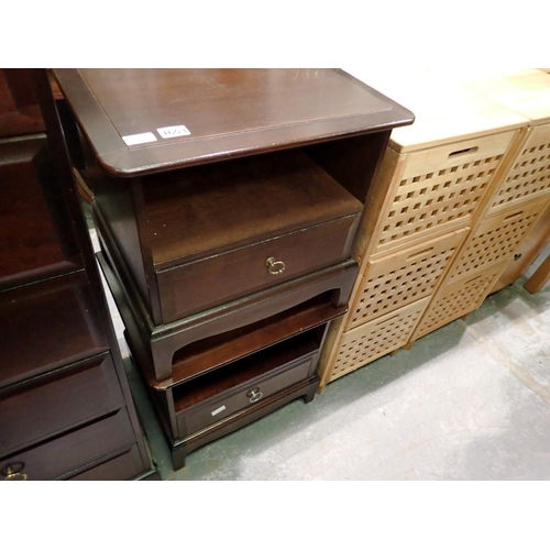 1653 - Pair of Stag bedside units, 53 x 49 cm H. Not available for in-house P&P