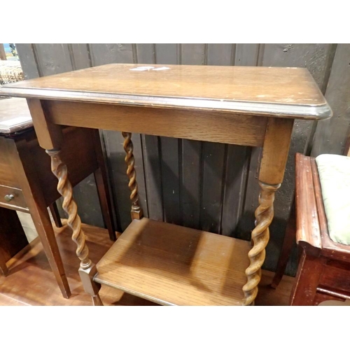 1659 - Cocktail table on barley twist supports, 55 x 74cm H. Not available for in-house P&P