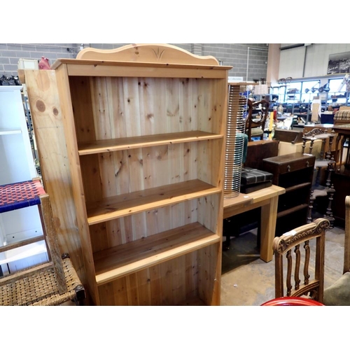 1670 - Large pine bookcase, 84 x 200 cm H. Not available for in-house P&P