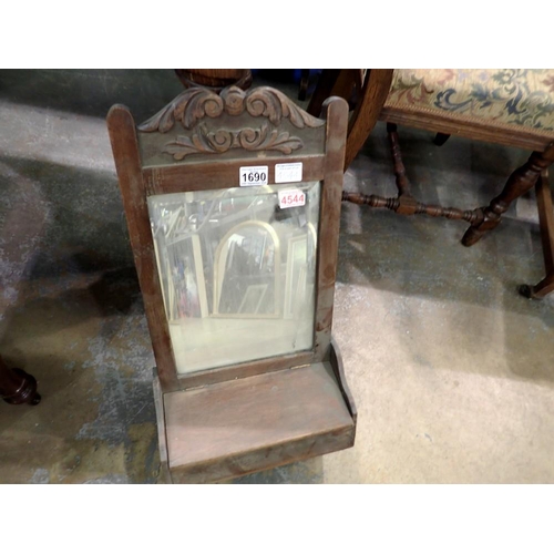 1690 - Wall hanging mirror box. Not available for in-house P&P