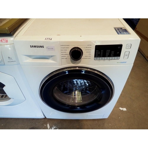 1714 - Samsung washing machine. All electrical items in this lot have been PAT tested for safety and have p... 