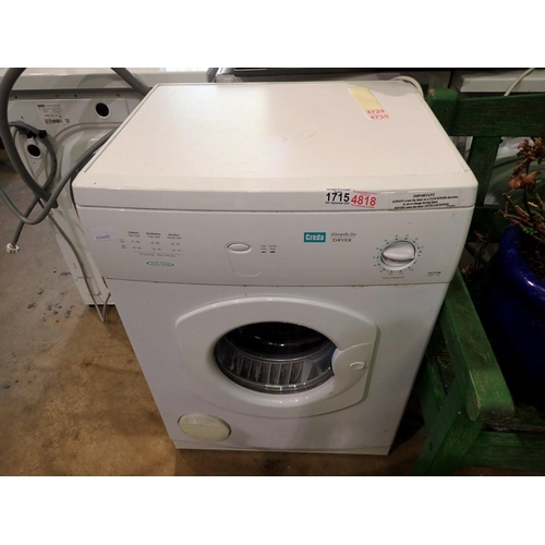 1715 - Creda Simplicity dryer. All electrical items in this lot have been PAT tested for safety and have pa... 