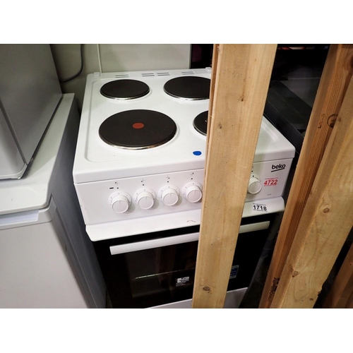 1718 - Beko ESP50, 4 ring electric cooker. Not available for in-house P&P