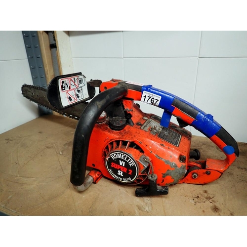 1767 - Homelite VI Super 2 SL petrol chainsaw. Not available for in-house P&P