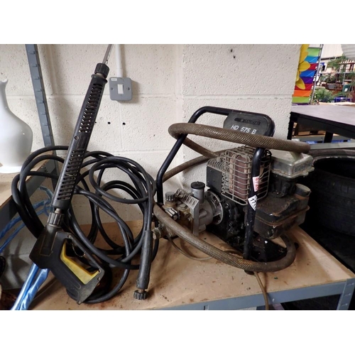 1775 - Karcher HD-575B high pressure, petrol pressure washer, with lance and pipework. Not available for in... 