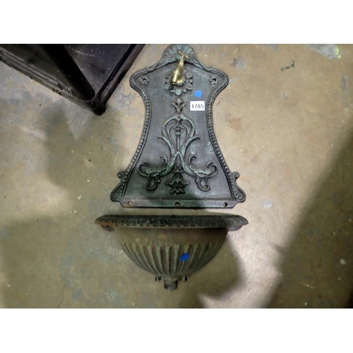 1785 - Cast iron water outlet and sink. Not available for in-house P&P