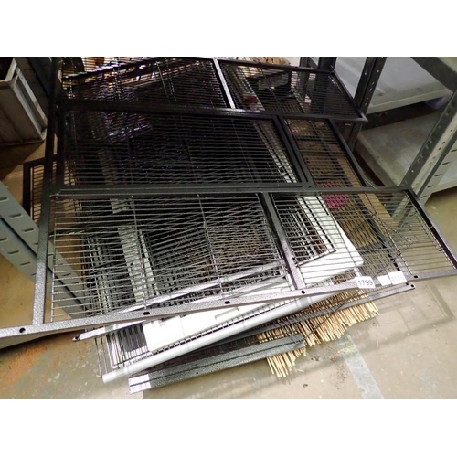 1799 - Two large animal cages, metal frames with plastic bases. Not available for in-house P&P