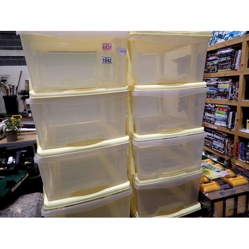 1842 - Two 4 drawer storage units. Not available for in-house P&P