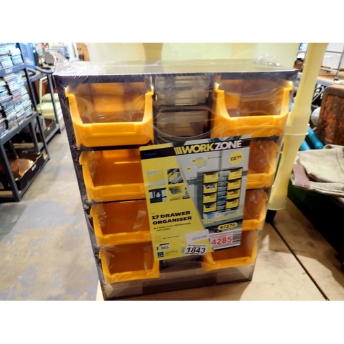 1843 - Workzone 17 drawer organiser, factory sealed. Not available for in-house P&P