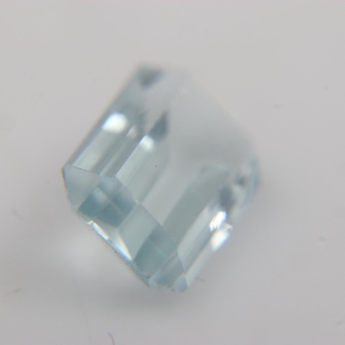 102 - 1.16cts natural emerald cut loose aquamarine. UK P&P Group 0 (£6+VAT for the first lot and £1+VAT fo... 