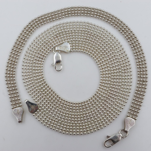 111 - Silver necklace and matching bracelet. UK P&P Group 0 (£6+VAT for the first lot and £1+VAT for subse... 