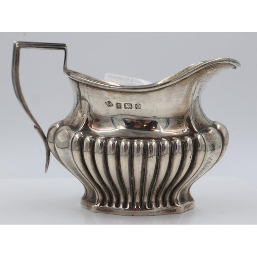 136 - Hallmarked silver cream jug y maker SG, Birmingham assay 1902, 189g. UK P&P Group 1 (£16+VAT for the... 