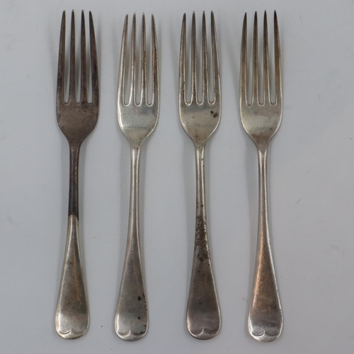 138 - Four hallmarked silver Cooper Brothers dessert forks, Sheffield assay 1920, 195g. UK P&P Group 1 (£1... 