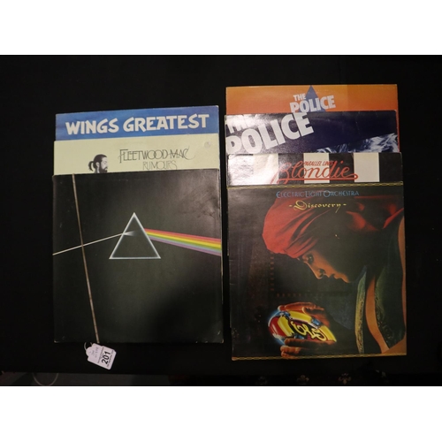 201 - Collection of seven LP's, including Pink Floyd, Fleetwood Mac, Wings, ELO, Blondie and The Police. U... 