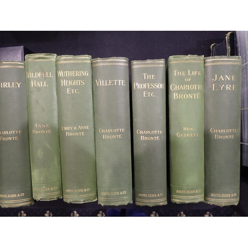 215 - Seven volumes of the works of Charlotte Bronte and her sisters, Smith Elder & Co 1899 and 1900(7), U... 