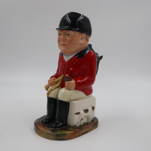 234 - Prototype Bairstow Manor Collectables, Winston Churchill toby jug, in hunting pinks. UK P&P Group 2 ... 