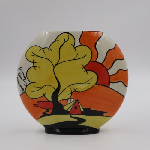 246 - Lorna Bailey vase in the Oakland design, slight restoration to base, H: 17cm, UK P&P Group 2 (£20+VA... 