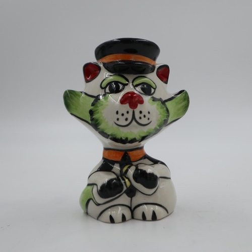 257 - Lorna Bailey cat, Milkman, H: 11cm. UK P&P Group 1 (£16+VAT for the first lot and £2+VAT for subsequ... 