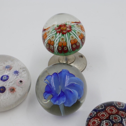 289 - Four art glass paperweights including millefiori examples (4). UK P&P Group 2 (£20+VAT for the first... 